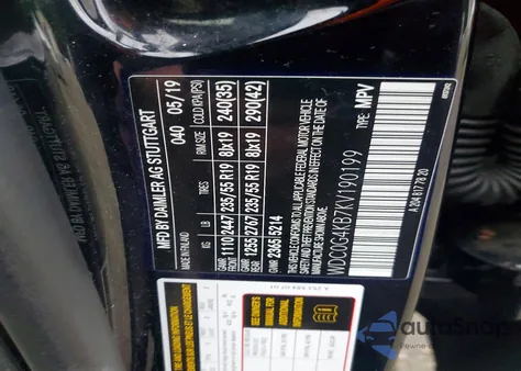 2019 Mercedes-Benz Glc 300 4Matic z USA, uszkodzony, nr VIN WDC0G4KB7KV190199